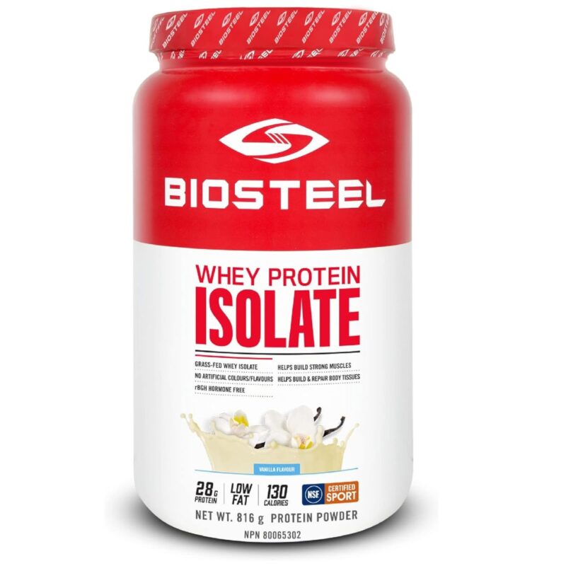 BIOSTEEL Whey Protein Isolate Vanilla - 25g Protein, Low Carb, No Artificial Sweeteners