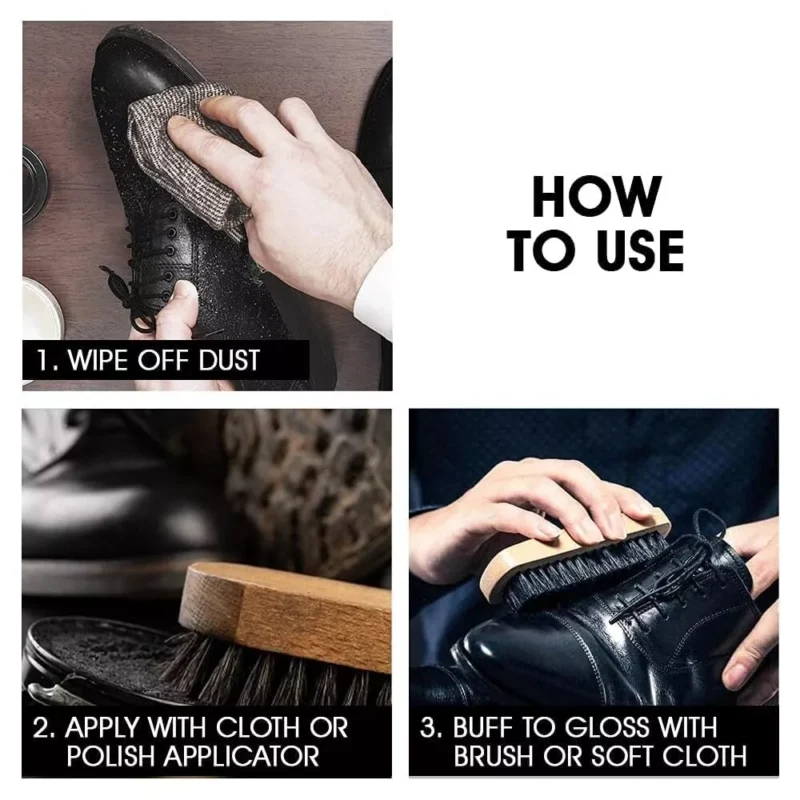 Cherry Blossom Wax Shoe Polish – Black | Long-Lasting Shine & Leather Protection - Image 2