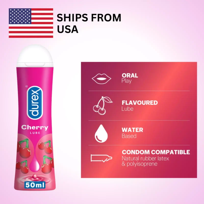 Durex Play Cheeky Cherry Pleasure Gel – 50ml | Fruity & Sensual Lubricant