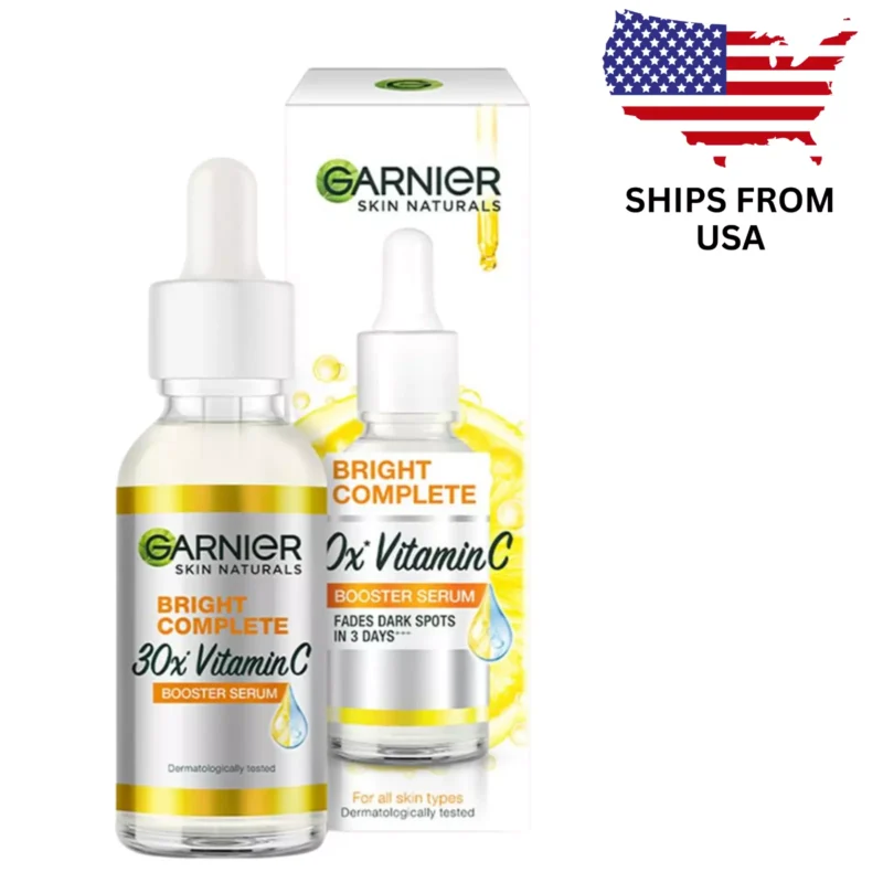 Garnier Light Complete Vitamin C Face Serum – 30X Booster for Glowing Skin, 30ml