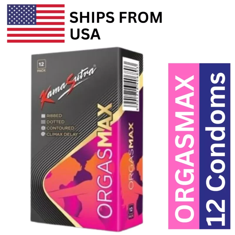 KamaSutra Orgasmax Luxury Series Condoms – 4in1 Ribbed, Dotted & Contoured (12 Pcs)