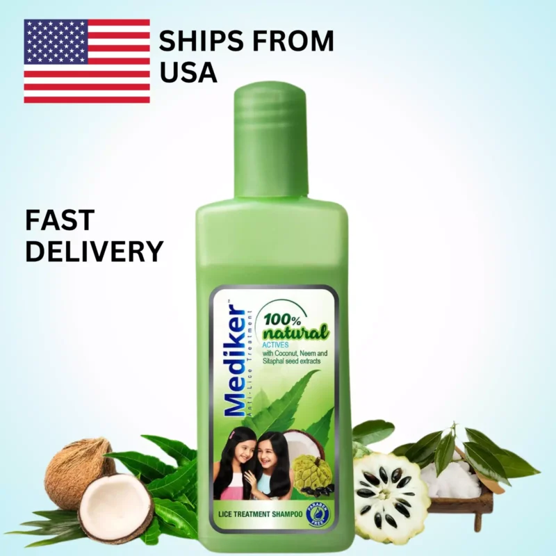 Mediker Anti-Lice Treatment Shampoo 50ml | Painless & Natural Lice Removal