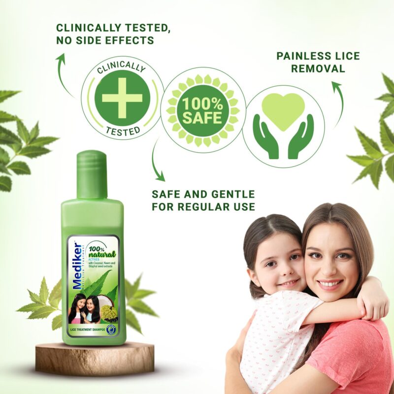 Mediker Anti-Lice Treatment Shampoo 50ml | Painless & Natural Lice Removal - Image 2