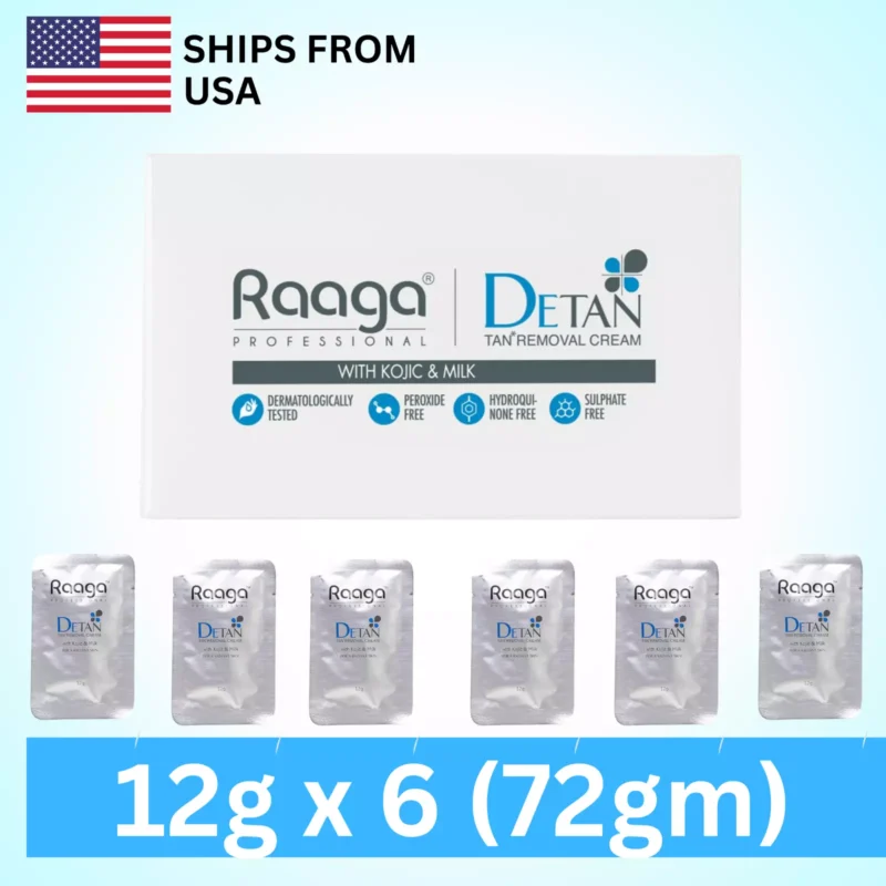Raaga Professional Tan Removal Cream with Kojic & Milk – 72g (6 Packs)