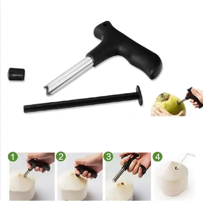 Premium Stainless Steel Coconut Opener Tool – Easy Driller with Comfortable Grip - Image 2