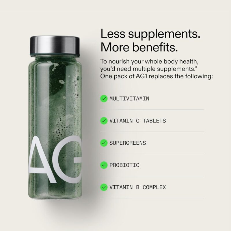 AG1 Comprehensive Convenient Daily Nutrition 360g Athletic Greens 30 servings - Image 3